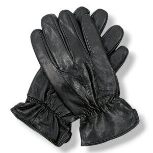 3M Thinsulate Black Leather Gloves 40g Insulation Cold Weather M/L 90s Style